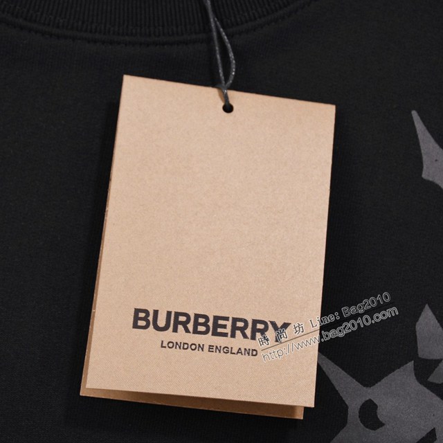 Burberry專櫃巴寶莉2023FW新款騎士印花圓領衛衣 男女同款 tzy3086